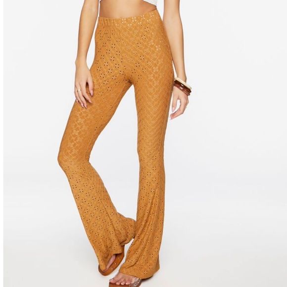 Forever 21 Pants - NWT Pointelle Flare pants Sz XL